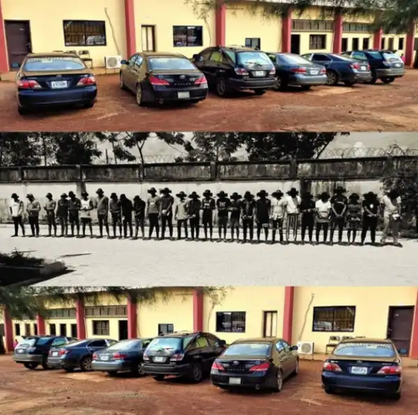 EFCC Parades 27 Suspected Yahoo Boys In Enugu (Photos)